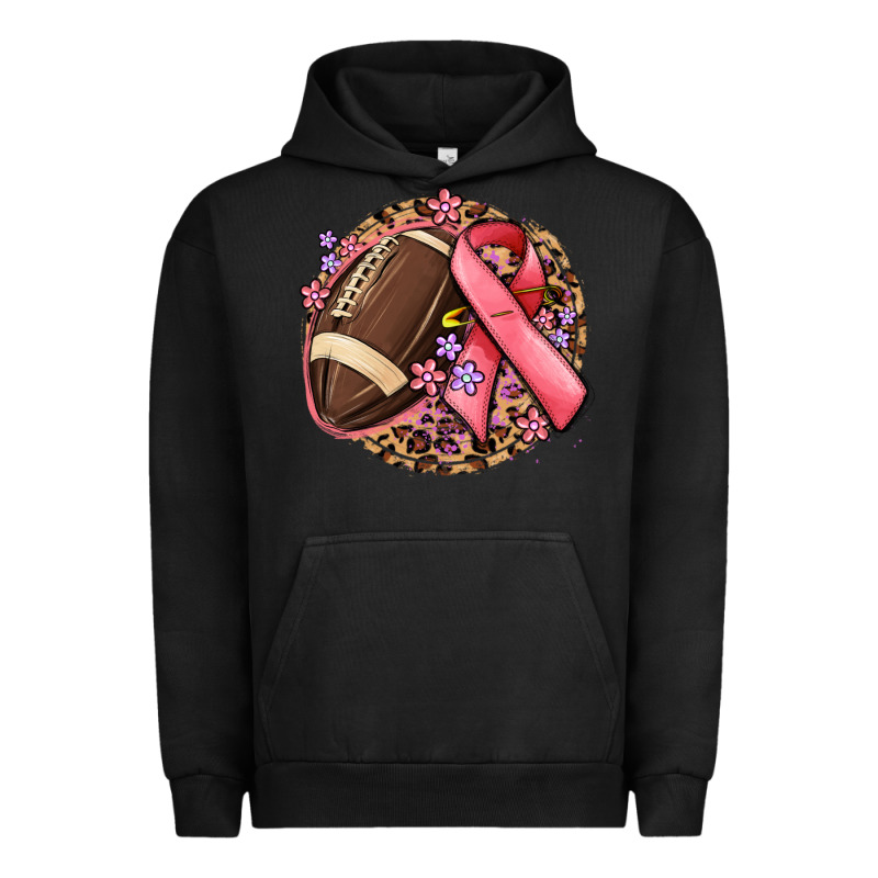 Breast Cancer Ribbon And American Football Urban Hoodie by MaliasSmallBusiness | Teevron