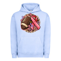 Pigment Grape Ice breast cancer ribbon and american football Urban Hoodie - MaliasSmallBusiness