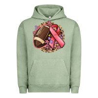 Pigment Oil Green breast cancer ribbon and american football Urban Hoodie - MaliasSmallBusiness