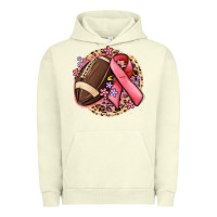 Pigment Pistachio breast cancer ribbon and american football Urban Hoodie - MaliasSmallBusiness