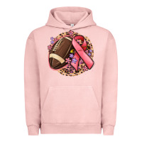 Pigment Salmon breast cancer ribbon and american football Urban Hoodie - MaliasSmallBusiness