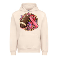 Sandshell breast cancer ribbon and american football Urban Hoodie - MaliasSmallBusiness