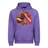 Tulip breast cancer ribbon and american football Urban Hoodie - MaliasSmallBusiness