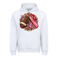White breast cancer ribbon and american football Urban Hoodie - MaliasSmallBusiness