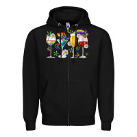 Black pride lgbtq wine cups and glasses Zipper Hoodie - texasbilliewilder