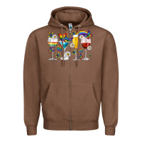 Chestnut pride lgbtq wine cups and glasses Zipper Hoodie - texasbilliewilder