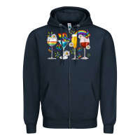 Navy pride lgbtq wine cups and glasses Zipper Hoodie - texasbilliewilder