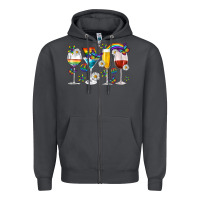 Smoke pride lgbtq wine cups and glasses Zipper Hoodie - texasbilliewilder