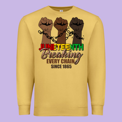 Breaking Every Chain Since 1865 Premium Sweatshirt Designed By Hra Design Shop