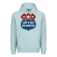 Blue Mist Let's Go Brandon Shield Patch Premium Hoodie - Jasminsmagicworld