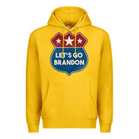 Lemon Let's Go Brandon Shield Patch Premium Hoodie - Jasminsmagicworld