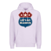 Lilac Let's Go Brandon Shield Patch Premium Hoodie - Jasminsmagicworld