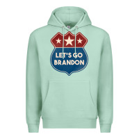 Seafoam Let's Go Brandon Shield Patch Premium Hoodie - Jasminsmagicworld