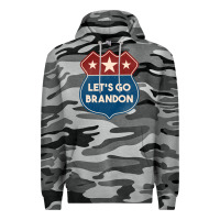 Slate Camo Let's Go Brandon Shield Patch Premium Hoodie - Jasminsmagicworld