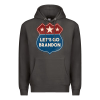 Smoke Let's Go Brandon Shield Patch Premium Hoodie - Jasminsmagicworld