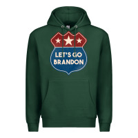 Sports Green Let's Go Brandon Shield Patch Premium Hoodie - Jasminsmagicworld