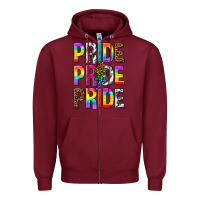 Burgundy pride pride pride Zipper Hoodie - texasbilliewilder
