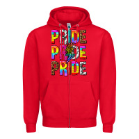 Red pride pride pride Zipper Hoodie - texasbilliewilder