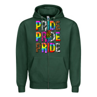 Sports Green pride pride pride Zipper Hoodie - texasbilliewilder