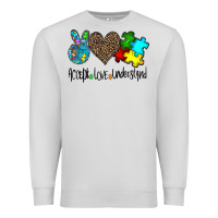 Dove Grey accept love understand Premium Sweatshirt - CowhideDigitalArt