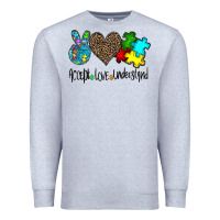Heather Grey accept love understand Premium Sweatshirt - CowhideDigitalArt