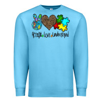 Ocean Blue accept love understand Premium Sweatshirt - CowhideDigitalArt