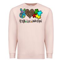 Pale Pink accept love understand Premium Sweatshirt - CowhideDigitalArt