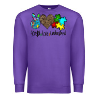 Purple accept love understand Premium Sweatshirt - CowhideDigitalArt