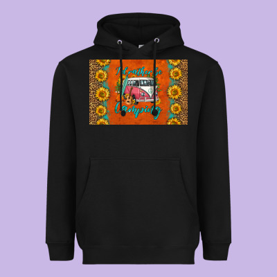 I'd Rather Be Camping Skinny Metal Can Holder Heavyweight Hoodie Designed By Hra Design Shop