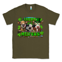 Army Green St Patricks Day Lucky Heifers Classic Tee - RanaPortraitStore