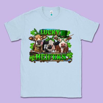 St Patricks Day Lucky Heifers Classic Tee Designed By Ranaportraitstore