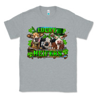 Heather Grey St Patricks Day Lucky Heifers Classic Tee - RanaPortraitStore