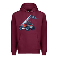 Burgundy Telehandler Premium Hoodie - LillyAllenDesigns
