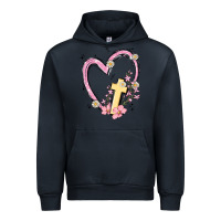 Navy heart cross Urban Hoodie - MaliasSmallBusiness