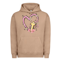 Pigment Burro heart cross Urban Hoodie - MaliasSmallBusiness