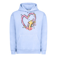 Pigment Grape Ice heart cross Urban Hoodie - MaliasSmallBusiness