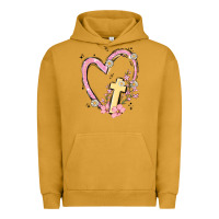 Pigment Peanut Butter heart cross Urban Hoodie - MaliasSmallBusiness