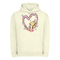 Pigment Pistachio heart cross Urban Hoodie - MaliasSmallBusiness