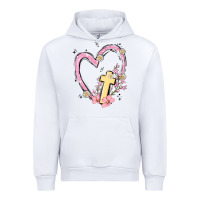 White heart cross Urban Hoodie - MaliasSmallBusiness
