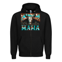 Black wranglin mama Zipper Hoodie - Zillion Design Studio
