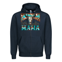 Navy wranglin mama Zipper Hoodie - Zillion Design Studio
