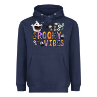 Navy spooky vibes Heavyweight Hoodie - CowhideDigitalArt