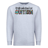Heather Grey accept. understand love autism Premium Sweatshirt - CowhideDigitalArt