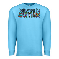 Ocean Blue accept. understand love autism Premium Sweatshirt - CowhideDigitalArt