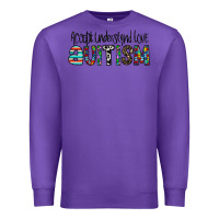 Purple accept. understand love autism Premium Sweatshirt - CowhideDigitalArt