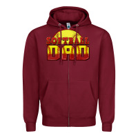 Burgundy softball dad Zipper Hoodie - Zillion Design Studio