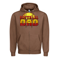 Chestnut softball dad Zipper Hoodie - Zillion Design Studio
