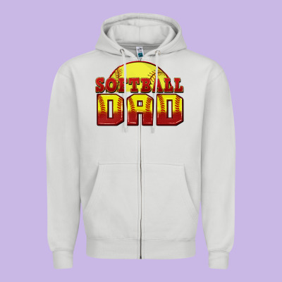 Zipper Hoodie softball dad