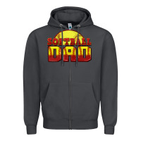 Smoke softball dad Zipper Hoodie - Zillion Design Studio