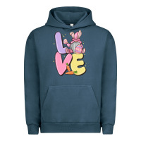 Pigment Midnight Navy love easter gnome Urban Hoodie - MaliasSmallBusiness